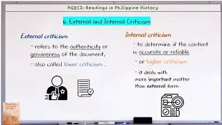 External & Internal Criticism