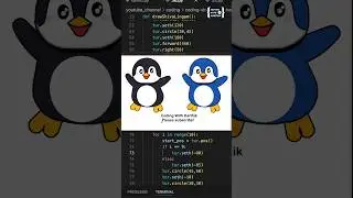 Python Turtle - Cute Penguin 😍 new graphics  35 Short 😻 | Latest graphics 2024 | Python Turtle | New