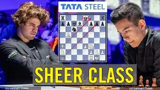 Sheer class | Magnus Carlsen vs Nodirbek Abdusattorov | Tata Steel Masters 2023