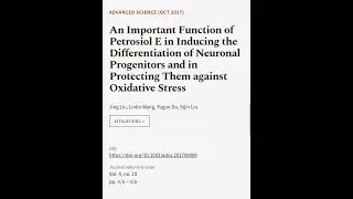 An Important Function of Petrosiol E in Inducing the Differentiation of Neuronal Prog... | RTCL.TV