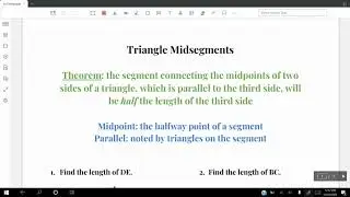 6.4 Triangle Midsegments