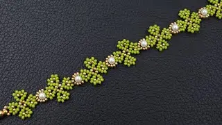 Beaded Four Leaf🍀Bracelet//Easy Seed Bead Jewelry Making//Beaded Bracelet Tutorial//Handmade Jewelry