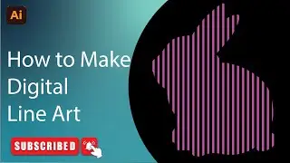 How to make DIGITAL line art In Adobe Illustrator | line art