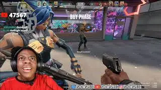 IShowSpeed ALMOST BREAKS GAMING SETUP PLAYING VALORANT 😂 (FULL VIDEO)