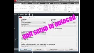 how to setup units in autocad