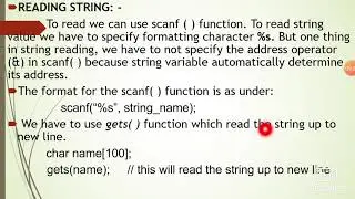 BCA C LANG SEM1 UNIT3 CONCEPT OF STRING AND STRING HANDLING FUNCTIONS