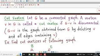 Lec18/Graph Theory/Cut Vertex