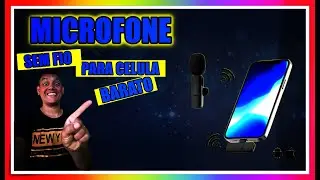 Microfone de lapela sem fio para celular wireless