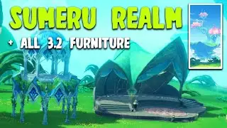 SUMERU TEAPOT REALM! | New 3.2 Furniture & Replication System (Genshin Impact)