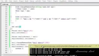 103   CPP Copy Constructor with Example