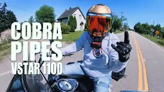 Yamaha VStar 1100 (XVS 1100) With Cobra Exhaust! It Sounds Harley Loud!