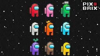 Imposter! AMONG US 2D Pixel Art - Pix Brix Instructions