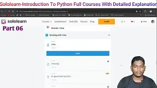 Part 06_Lists_Introduction To Python_Sololearn Full Courses With Detailed Explanation _Python