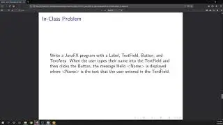 Programming Example: JavaFX, Scene Builder Hello Name Example