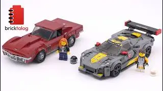 LEGO 76903 Chevrolet Corvette C8.R Race Car and 1968 Chevrolet Corvette Speed Champions