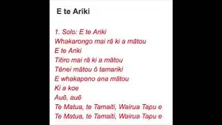 E Te Ariki Massed Choir Version