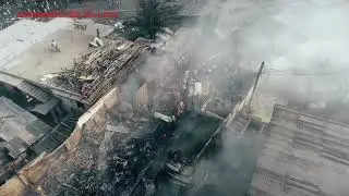 Fire destroys shops at Kantamanto market.