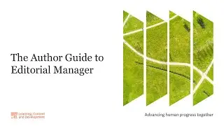 Elsevier: The Author Guide to Editorial Manager