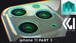 How to model an iphone 11 in Maya Part 3: model and stitch the cameras to the back of the phone