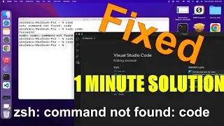 [FIXED] zsh: command not found: code on MacOS