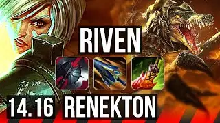 RIVEN vs RENEKTON (TOP) | 6k comeback | EUW Master | 14.16