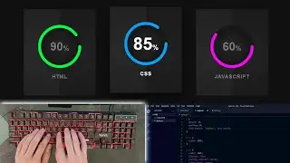 ASMR Programming - Pure CSS Circular Progress Bar | Html CSS - No Talking