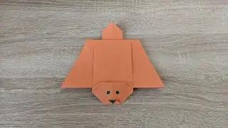 Origami paper flying squirrel   /   Оригами белка летяга из бумаги