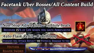 ALL CONTENT *FAKEBLOOD* Hiltless Molten Strike Champion Guide | Uber Boss,Simu 30,Feared | POE 3.18