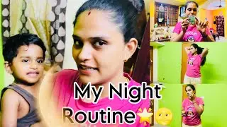 My Night Routine Vlog🌝🌟| Best Night Cream Ftune👌👍 #vlog #saranstyle #subscribe