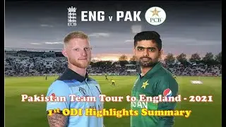 Pakistan Vs England 1st ODI Highlights Summary