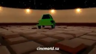 Пример физической модели движения автомобиля в Cinema 4D