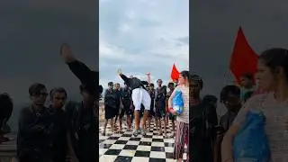 Backflip reaction in haridwar🔥❤️ Bol Bam ……. #shortsviral #youtubeshorts #backflip #inpublic