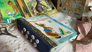 Easy & in depth tutorial : little golden book junk journal with button spine