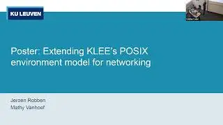 Poster: Extending KLEE’s Environment Model for Network Applications