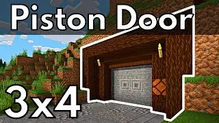 Minecraft Tutorial | 3x4 piston door | EASY Java