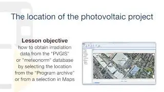 Solarius PV Tutorial - Obtain irradiation data from the software database - ACCA software
