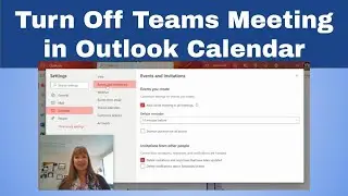 Turn Off Teams Meeting in Outlook Calendar