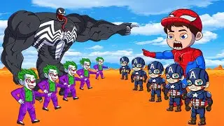 Superheroes Spiderman Rescue Challenge Spider Family from Team Bad Guy Joker | Funy Animation