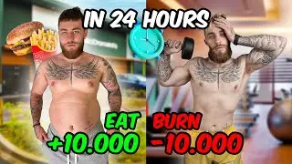 10.000 calorieën ETEN & VERBRANDEN in 24 UUR!🥵(CHALLENGE)