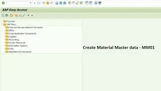 How to create a material master data in SAP MM
