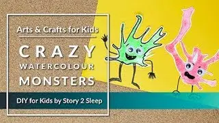 Inspire your kids creativity with fun arts and crafts! Crazy Watercolour Monsters by Story 2 Sleep