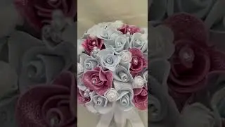 Bouquet rose in gomma eva
