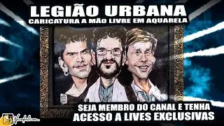 caricatura em aquarela legião urbana #caricatura #legiãourbana #aquarela