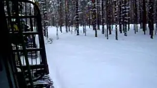 трасса зимой