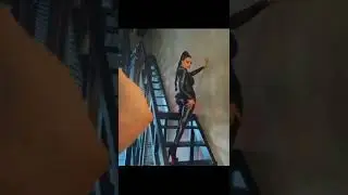 Girl in leather catsuit
