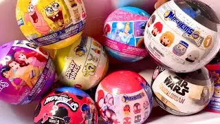 Asmr Unboxing 21 Surprises!! SpongeBob, Disney Princess, Miraculous,  Spider Man, Star Wars