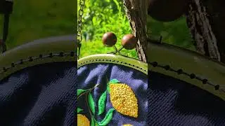 Фермуар с лимонами. Вышивка гладью. #embroidery #handembroidery #art #творчество