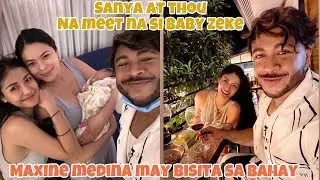 MAXINE MEDINA NAGULAT AT TUWANG TUWA NG DALAWIN NINA SANYA LOPEZ AT THOU REYES SA KANILANG BAHAY
