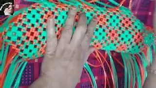 Diy/2 ரோல் வயர், மார்க்கெட் கூடை பின்னுவது எப்படி/biscuit knot with normal knot. wirekoodai.part 1