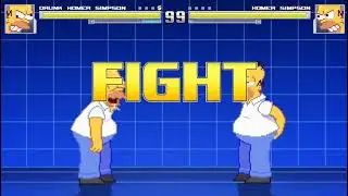 MUGEN Fight | Drunk Homer Simpson VS Homer Simpson